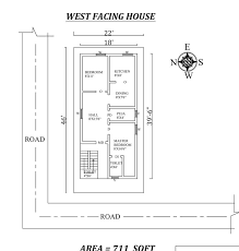22 X46 2 Bhk West Facing House Plan As