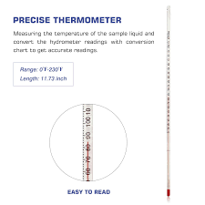 Meomou Hydrometer Alcohol Meter 0 200 Proof And Tralle Hydrometer Kit With Thermometer Alcoholmeter For Spirits Moonshine Proofing With Clear Glass