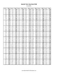 8 125 Sales Tax Calculator Template