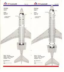 Airlines Past Present American Airlines Seating Guide Map