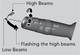 manually switching between high beam