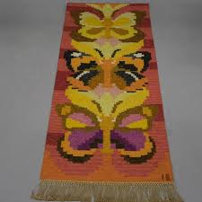 a rug wicker linen sweden 1950 s