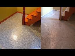 how to clean concrete floor in basement