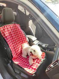 Red Plaid Pet Car Seat Cover