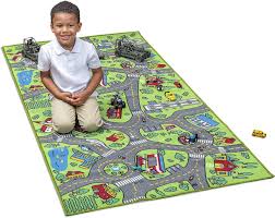 race car track rug play mat for