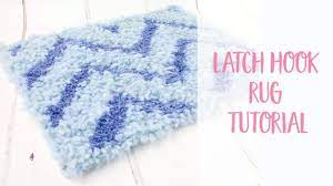 geometric latch hook rug diy tutorial