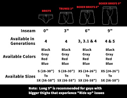 mens underwear size chart ufm