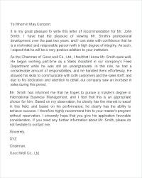 Sample Job Recommendation Letter For Coworker Madebyforay Co