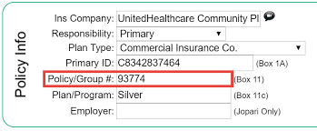Healthcare providers use the group number plus your member id number to file claims for your care. Box 11 Insured S Policy Group Or Feca Number Therabill