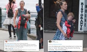 Carrie symonds announced she was pregnant in february in a post on her instagram account. Carrie Symonds Attracts Criticism From Parents For Wearing Baby Wilfred S Sling Wrong Daily Mail Online