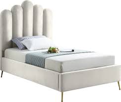 meridian lily cream twin size bed lily