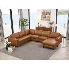 leather lawson 6 seater sectional sofa