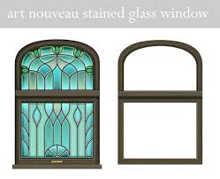 Art Nouveau Window Set Palace Arch