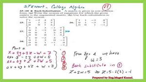 Practice Problems For Back Substitution
