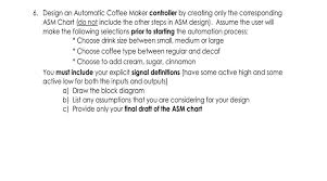 6 Design An Automatic Coffee Maker Controller By