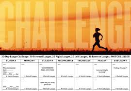 30 Day Lunge Challenge Workout Challenges Lunge