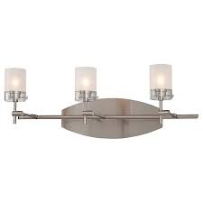 George Kovacs Shimo 3 Light Bath Fixture In Brushed Nickel With Glass Shade Bed Bath Beyond