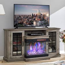 Alvilda Media Console Fireplace Tv