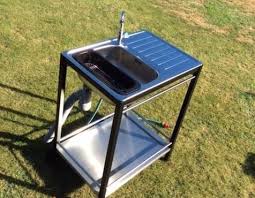 mini outdoor sink from ikea trolley and