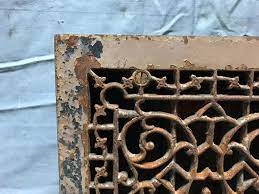 antique cast iron gothic floor register