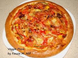 vegetable pizza fauzia s kitchen fun