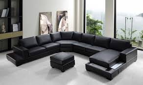 leather u shaped sectional sofa