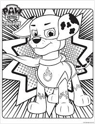 Ausmalbilder mighty pups sky : Paw Patrol Mighty Pups Coloring Pages Coloring Home