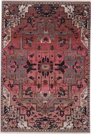 pink and black rug at rug studio
