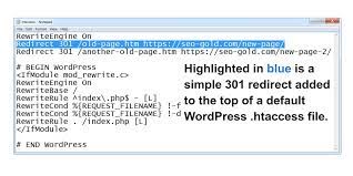 wordpress 301 redirect