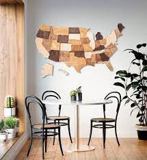 Wooden Usa Map Wood Map Of United