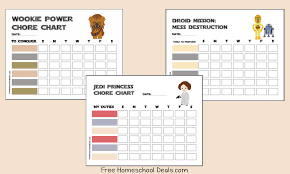 Free Printable Star Wars Chore Charts Instant Download