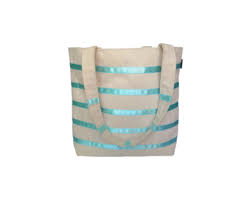 canvas tote bags decorated with shiny