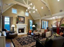 High Ceiling Living Room With Cone