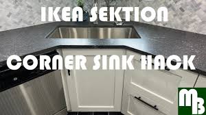 ikea sektion corner sink cabinet hack