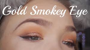 chatty simple gold smokey eye tutorial