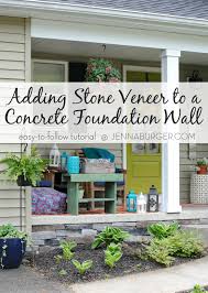 adding stone veneer to a concrete