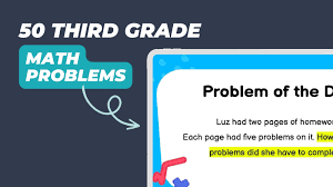 50 third grade math word problems of