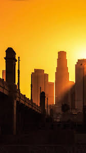 los angeles city sunset wallpaper for