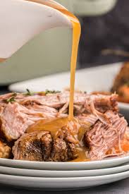 slow cooker pork roast with gravy the