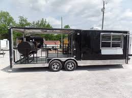 black concession food trailer