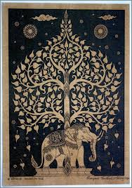 Thai Traditional Art Of Bodhi Tree By