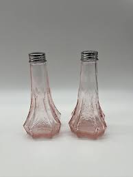 Vintage Pink Depression Glass Salt And