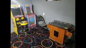 my new arcade room carpeting under