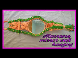 macrame mirror wall hanging easy and