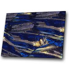 Blue Navy Gold Funky Cool Abstract