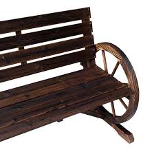 Outdoorlivinguk Wagon Wheel Chair Bench