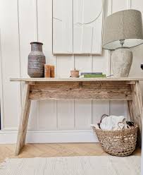 Reclaimed Wood Console Table Narrow