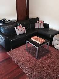 Turkish sofa beds with storage and reclining armchairs for sale. 3 Seater Chase Black Italian Leather 100 La Nouva Couch Sofa In Vic Ebay Black Leather Sofas Couch Leather Sofa