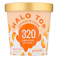 halo top light ice cream peaches