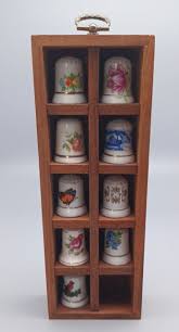 collectible sewing thimble displays for